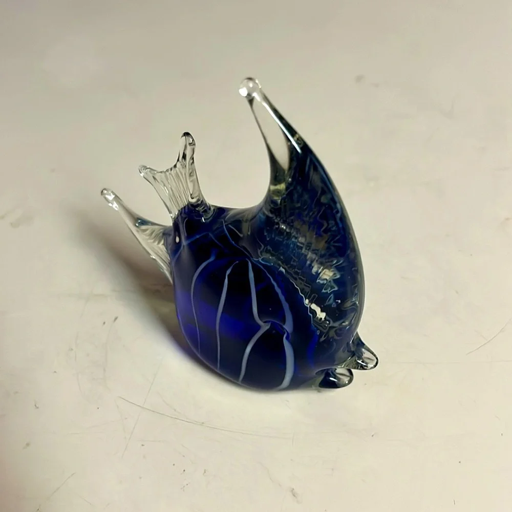 Blue Cobalt Fish Paperweight - Picture 3 of 13